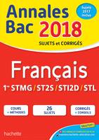 Annales Bac 2018 Français 1ères Techno