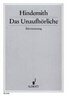Das Unaufhörliche, Oratorium in drei Teilen. Mixed Choir, Boys’ Choir, Soloists (STBarB) and Orchestra. Réduction pour piano.