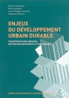 Enjeux du développement urbain durable, Transformations urbaines, gestion des ressources et gouvernance