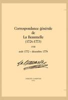 Correspondance générale (1726-1773). T18, août 1772 - décembre 1778
