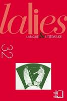 LALIES 32, Actes des sessions de linguistique et de littérature