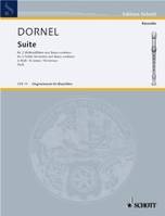 Suite in D minor, 2 treble recorders (flutes, oboes, violins) and basso continuo; cello (viola da gamba, bassoon) ad libitum.