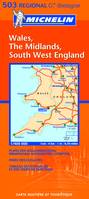 Régional Grande-Bretagne, 13600, WALES,THE MIDLANDS, SOUTH WEST ENGLAND AU 1/400 000