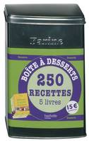 BOITE A FARINE : 250 RECETTES DE DESSERTS, Boîte à desserts : 250 recettes, Gâteaux & autres douceurs, Tartes & salades, Crumbles & tatins, Cakes & soufflés, Crêpes, blinis & pancakes