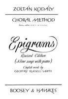 Choral Method, Epigrams. Vol. 13/1. unison choir and piano.