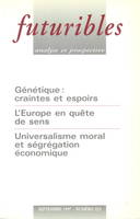 Futuribles 223, septembre 1997. Génétique : craintes et espoirs, L'Europe en quête de sens