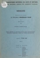 Étude comparée de matériaux métalliques d'ostéosynthèse, propriétés mécaniques, limites de fatigue, déformations, Mémoire présenté en vue d'obtenir le diplôme d'ingénieur CNAM en métallurgie