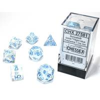 Set de 7 Dés - Glace/Bleu Clair Lumineux