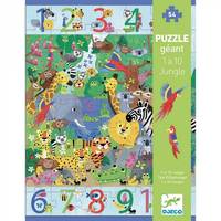 Puzzle géant 54 pcs - 1 à 10 jungle