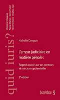 L'erreur judiciaire en matière pénale, Regards croisés sur ses contours et ses causes potentielles