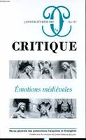 Revue critique 716-717, Emotions médiévales, Emotions médiévales