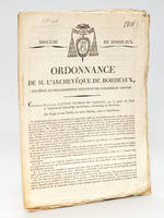 Ordonnance de M. l'Archevêque de Bordeaux touchant la Circonscription définitive des paroisses du Diocèse.