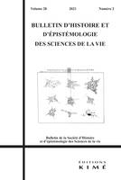 Bulletin d'histoire et d'épistémologie des sciences de la vie n°28/2