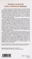 Femme et écriture dans la péninsule ibérique, [actes du] colloque international, [Pau, Biarritz, 2001]