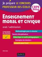 Enseignement moral et civique - Oral, admission - CRPE 2019