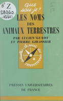 Les noms des animaux terrestres