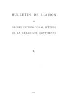 Bulletin liaison groupe étude céramique t 05