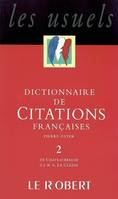 DICTIONNAIRE DE CITATIONS FRANCAISES T2