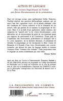 Action et langage, Des niveaux linguistiques de l'action aux forces illocutionnaires de la protestation