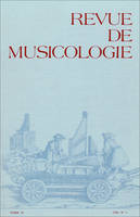 Revue de musicologie tome 78, n° 1 (1992)