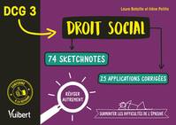 DCG, 3, Droit social, 74 sketchnotes, 25 applications corrigées