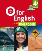 E for English 4e - Anglais Ed. 2017  - Workbook