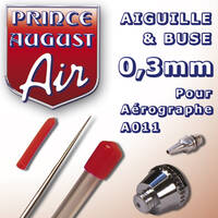 Aiguille & Buse 0,3 pour Aérographe A011