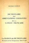 Dictionnaire des abr√©viations courantes de la langue fran√ßaise