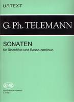 Sonatas for Recorder and Continuo, für Blockflöte und Basso continuo