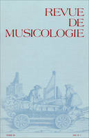 Revue de musicologie tome 69, n° 1 (1983)