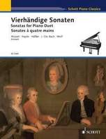 Sonates à quatre mains, Mozart / Haydn / J.Chr. Bach / Häßler / Wolf. piano (4 hands).