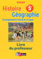 Histoire Géographie Education Civique 5e 2016 Livre du professeur