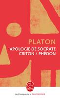 Apologie de Socrate, (suivi de) Criton, (suivi de) Phédon