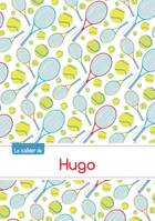 Le cahier de Hugo - Petits carreaux, 96p, A5 - Tennis