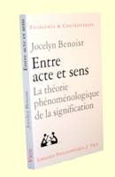 Entre acte et sens, La theorie phénoménologique de la signification