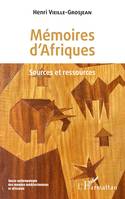Mémoires d'Afriques, Sources et ressources