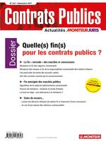 ACCP  n° 223 septembre 2021, Contrats publics  L'actualité de la commande et des contrats publics
