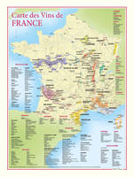 Carte des Vins de France, Affiche 30 x 40 cm