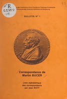 Correspondance de Martin Bucer, Liste alphabétique des correspondants