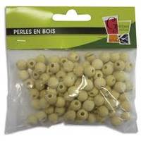 SACH. 100 PERLES BOIS Ø 10mm