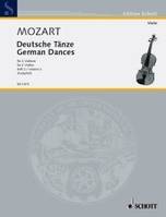 German Dances, 2 violins (soloistic or in groups).