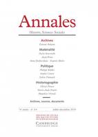 Annales. Histoire Sciences Sociales, n° 3-4/2019 - Archives