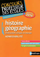 Annales CRPE : Histoire-géographie Admissibilité