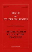 Revue des Etudes italiennes Tome 50 N° 1-2 Jan : Victor Alfieri et la culture française