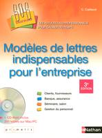 Modèles de lettres indispensables pour l'entreprise - Livre + 1 CD-Rom inclus, Livre+CD-Rom