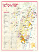 Carte des Vins du Mâconnais, 30 x 40 cm