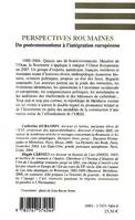 PERSPECTIVES ROUMAINES - DU POSTCOMMUNISME A L'INTEGRATION EUROPEENNE, Du postcommunisme à l'intégration européenne