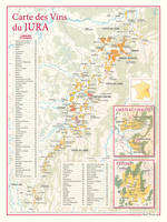 Carte des vins du Jura, 30 x 40 cm
