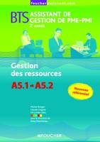 A5.1 et A5.2 Gestion des ressources 2e année BTS