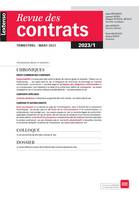 Revue des contrats 1-2023